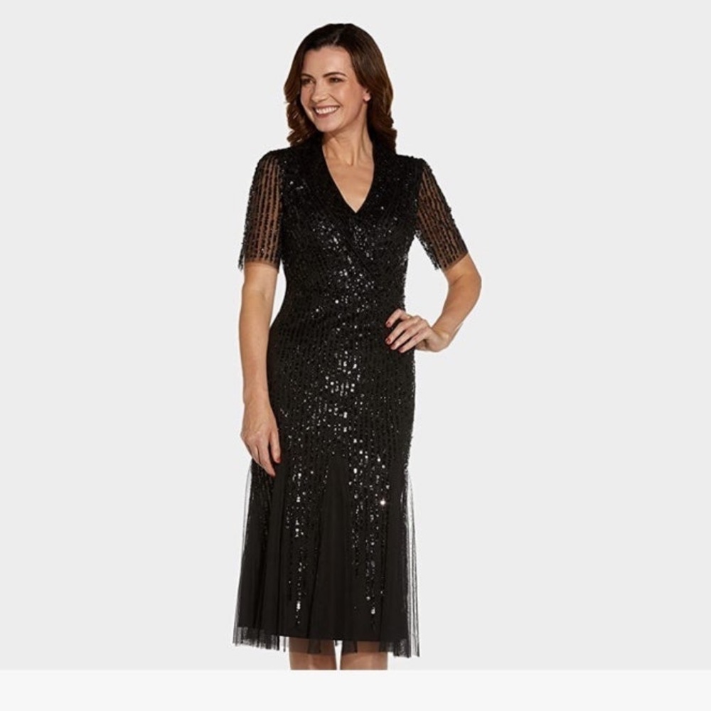Adrianna Papell MIDI Sequin Dress